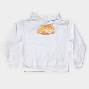 Strawberry Pacman Frog Kids Hoodie